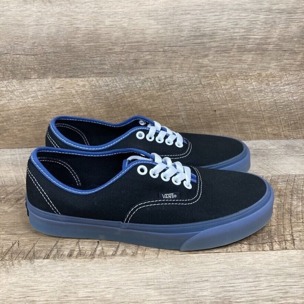 VANS Authentic Translucent Sidewall Black/Blue Sh… - image 2